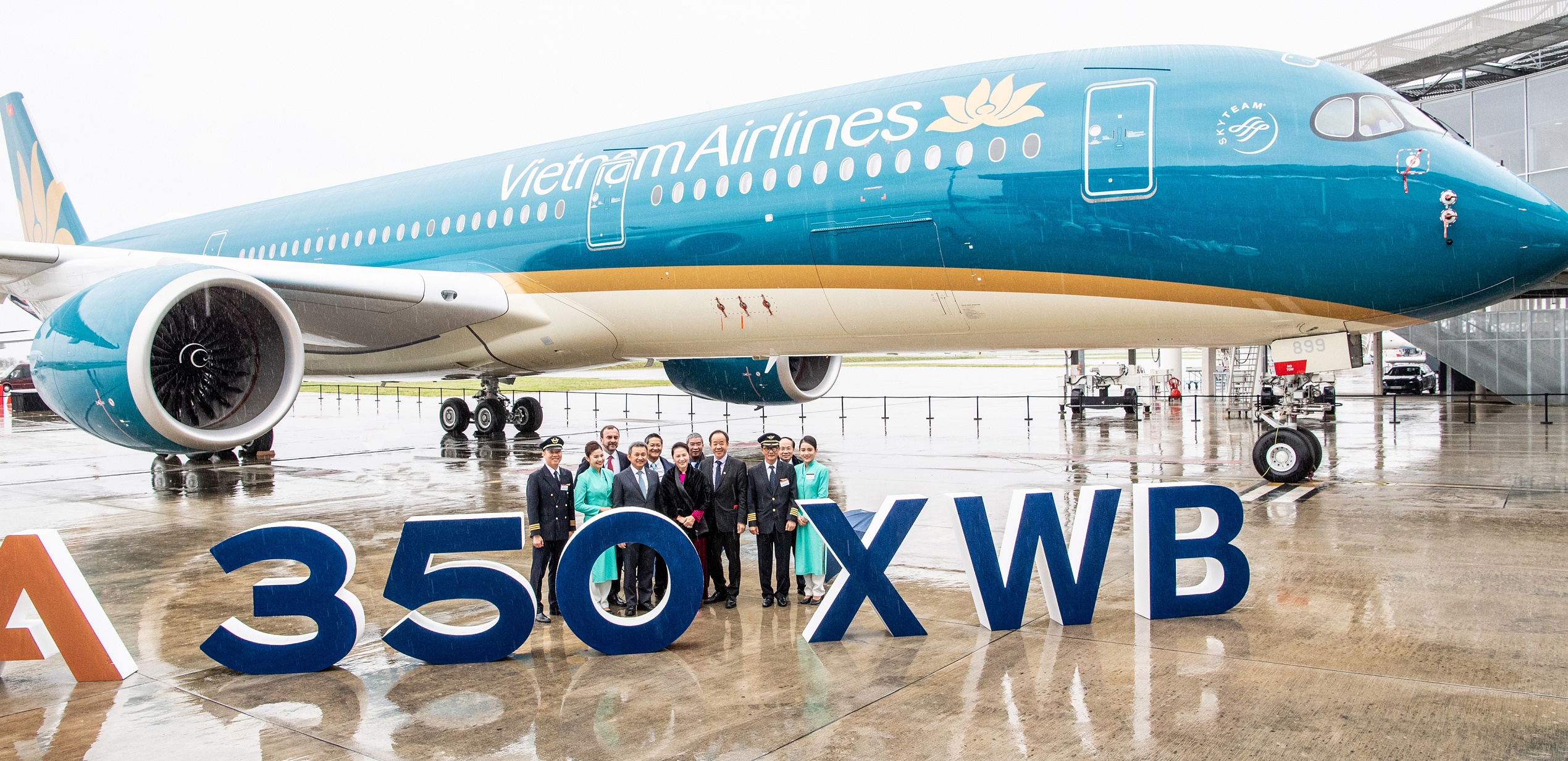 Vietnam Airlines hoàn thiện đội máy bay thân rộng Airbus A350